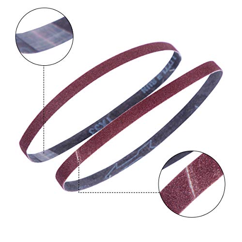 STEBRUAM Sanding Belts13 x 457 mm,10 Each of 40/60/80/120/180/240 Mix Grit for 457x13 Belt Sander,compatble with Black&Decker Power-Sander(60 Pack)