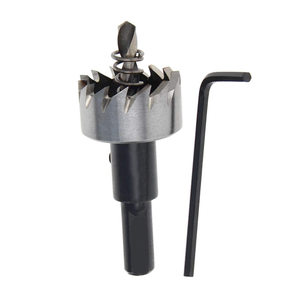 Auniwaig 25.5mm HSS Hole Saw Kits for Metal, High-Speed Steel Hole Saw Cutting Kit Drill Bits Opener Cutter Tool, for Cutting Holes on Wood, Stainless Steel, Iron, Aluminum Plate, Black