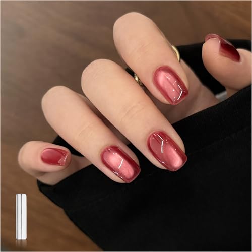 GAOY マグネットネイル ジェルネイル レッド 16ml マグネットジェル 微粒子 磁石付き UV・LED対応（3091 ワインレッド） - GAOY - 商品画像