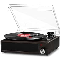 Giradischi Vinile Bluetooth FYDEE - 3 Velocità (33/45/78 RPM), Altoparlanti Incorporati, Design Vintage - Foto 6