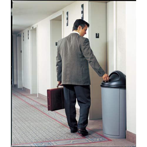 Rubbermaid Commercial Products Untouchable Trash Can, 11-Gallon, Brown, Durable Wastebasket For Home/Kitchen/Garage/Office #TOP9