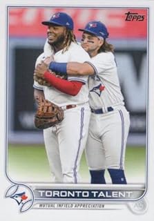 2022 Topps Baseball #381 Vladimir Guerrero Jr. and Bo Bichette Toronto Talent Baseball Card