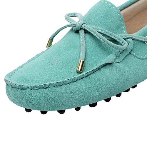 Image of ANUFER Women's Classic Suede Penny Loafers Comfort Handmade Slipper Moccasins