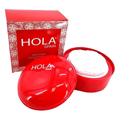 Hola Spain Skin Petal Body Talc Dusting Powder & Puff 4 oz. Cover