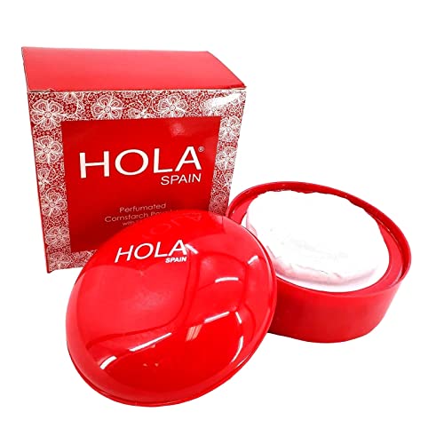 Hola Spain Skin Petal Body Talc Dusting Powder & Puff 4 oz.
