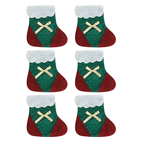Soporte para cubiertos de Navidad, cuchara, bolsa de folk, utensilios, organizador, muñeco de nieve, Papá Noel, vajilla de bolsillo, juego de bolsillo, decoración de mesa, 6 piezas, soluciones de
