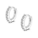 925 Sterling Silver Hoop Earrings Cubic Zirconia Cartilage Earring for Women Girls Small Huggie Piercing Earings Tiny Ear