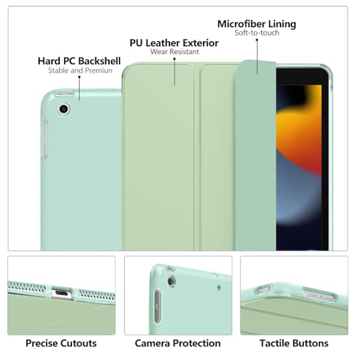 Image of Moko Smart Case for iPad 9th / 8th / 7th Generation Case 10.2 Inch,Lime Cream