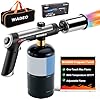 Powerful Propane Torch Gun with One-Touch Max Fire, Adjustable Flame Thrower Torch Charcoal Wood Campfire with Safety Lock, Cooking Grill Blow Torch for Searing Steak, BBQ, Grill, (Tank Not Included)