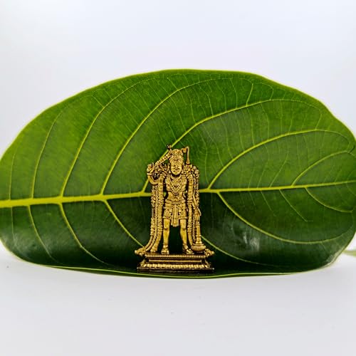 Image of Karuppa Samy Idol (Material- Export Quality Brass, Size-5cm) Ideal for car Dashboard, Home Pooja Room, Office Desk, or Travel Pocket, Gift for devotees and Collectors.