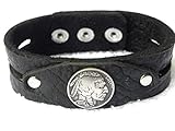 Cuff Bracelet leather wristband customize size authentic real Buffalo Indian coin 1930 or 1934 or 1935 or 1936 or 1937 or 1938 nice gift motorcycle biker