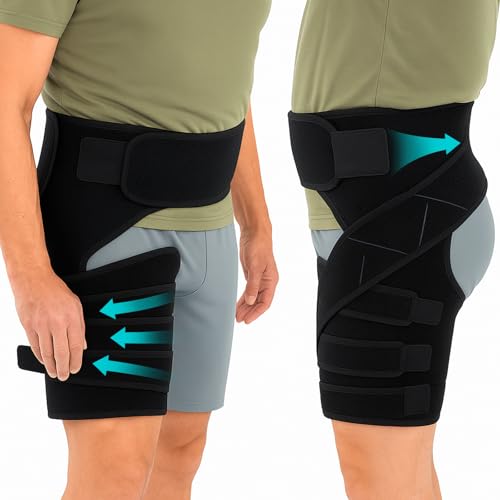 Vive Hip Brace for Sciatica Pain Relief - Groin Support Wrap for Sciatic Nerve Pain, Hip Flexor