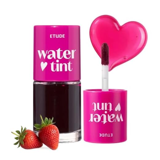 ETUDE Dear Darling Water Tint Strawberry Ade (21AD) | Bright Vivid Color Lip Tint with Moisturizing Pomegranate & Grapefruit Extract to Hydrate your Lips