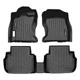 SMARTLINER Custom Fit All Weather 2 Row Black Floor Mat Liner Set Compatible with 2018-2023 Subaru I