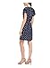 Maison Jules Womens Polka Dot V-Neck Casual Drawstring Dress Navy X-Small