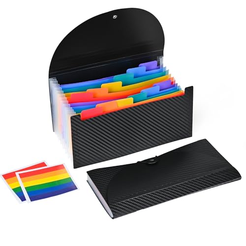 Cesil 2PCS Accordion File Organizer, 13 Pocket Expanding File Folder