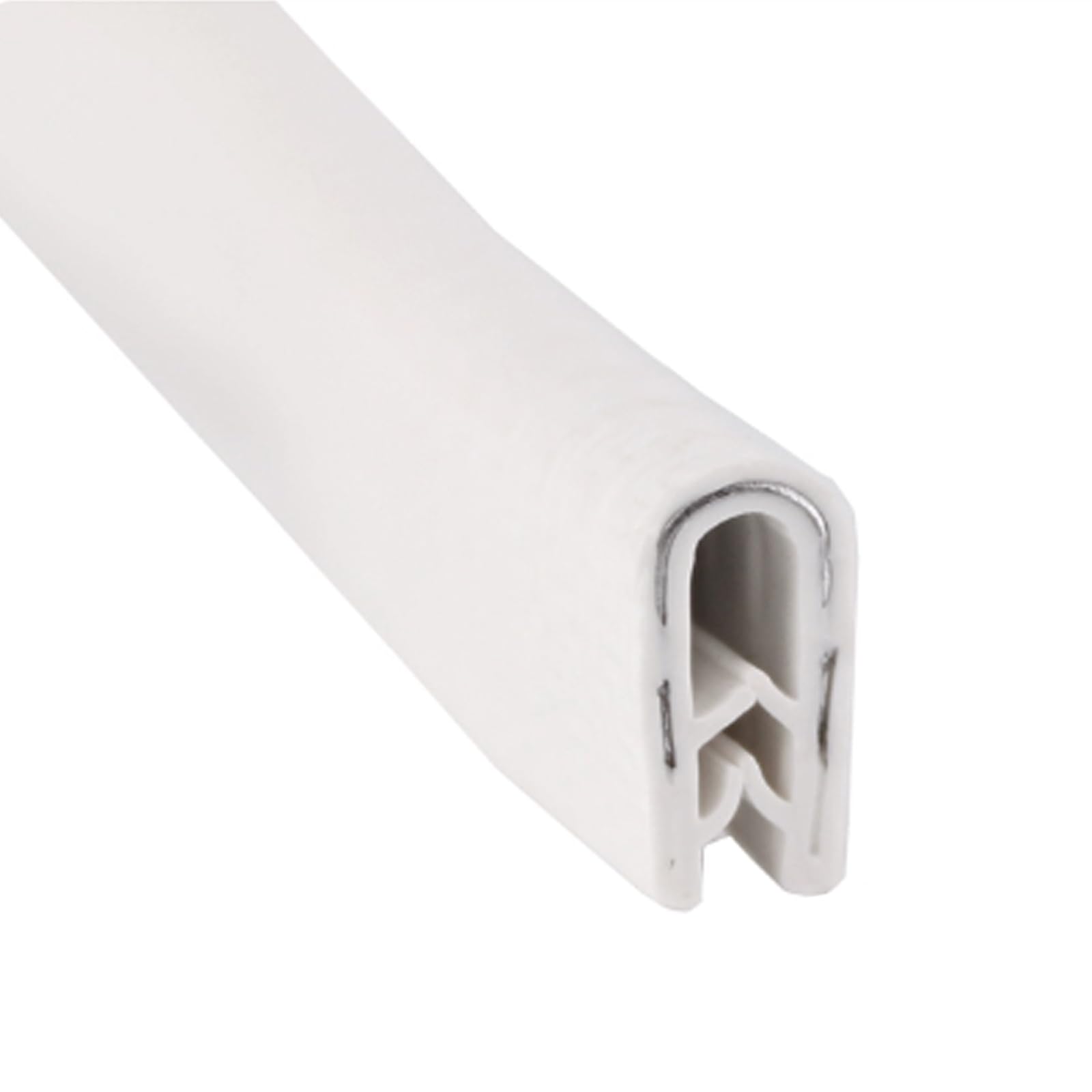 U-förmige Kantenleiste, U-förmige Randleiste aus Gummi mit Metallklammern(2pcs 17mm*10mm)