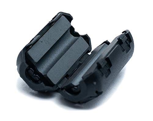 System-S 5 núcleos de ferrita de 5 mm de diámetro divididos, núcleo de ferrita Plegable, Filtro de Onda Envolvente para Cables