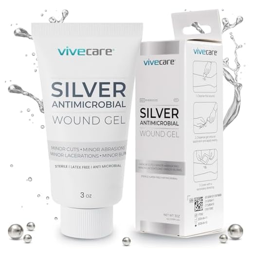 ViveCare Silver Wound Gel – Anti-Microbial Healing Ointment for Burn Relief | Medical Grade First Aid Gel for Burns, Cuts, Acne & Open Wounds – 3 oz (Pack of 1)