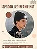 SPGOOD LED Bonnet Tricotés Hommes Femmes 4 LED Chapeaux USB Rechargeables avec 3 Modes de Lumière Mains Libres,Cadeau De Noël pour Camping,Promenade des Chiens,Course, Alpinisme(Noir)