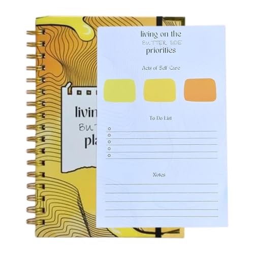 Cuaderno de diario en espiral con diario encuadernado lateral y bloc de notas portatil
