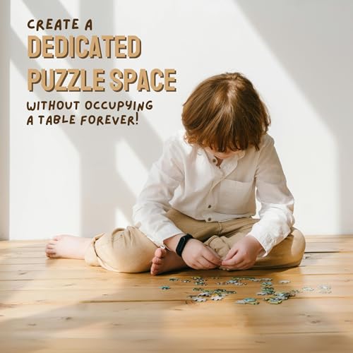 Tradeopia Black Portable Jigsaw Puzzle Storage Case for up to 1000 Pieces, with Sorting Trays & Detachable Board, Puzzle Storage Case, Puzzle Storage Mat, Detachable Puzzle Trays - Image 3