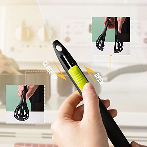 2 In 1 Food Clip & Egg Whisk, 2023 New Multi Function Egg Beater, Bread Clip Manual Blender, Handheld Plastic Bread Clip, Multifunctional Kitchen Tool For Salad Mixer Eggs Pasta Food (3 Pcs) #TOP3