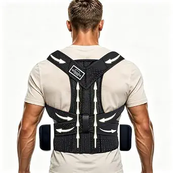 LifeLove Adjustable Posture Support Brace for Upper Back & Shoulders