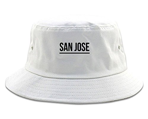 Kings Of NY City of San Jose SJ California CA Simple Underline Adult Unisex Bucket Hat White