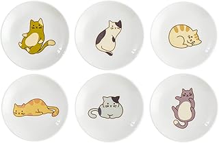 6pcs Ceramic Cat Appetizer Plates, Sauce Plates, Dessert Plates