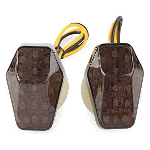 GZYF Motorcycle Turn Signal Lights Indicators Lamp for Suzuki, Grey