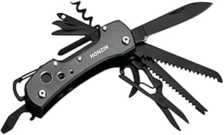 HONZIN Swiss Style Multi Function Pocket Knife - for Every Day use Including Outdoor Survival Fishing
