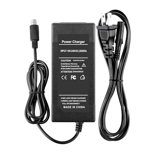 Apowetek 42V AC/DC Adapter Charger Compatible with AovoPro M365 ES60 EW6 ES80 365 Go M1 Aovo Pro AP07 36V 10.5Ah 378Wh 350W Lithium Li-ion Battery M365Pro 365GO M1Pro Model YLT-42V0150 Power Supply