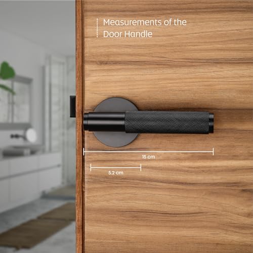 Image of LAPO Door Locking System for Home | Compatible with Left-Right Door | 45x45 Lock Body | Brass Latch | Supports 30-50mm Thickness | Keyless Mechanism | Black Finish | 3 Years Warranty | Ro-2100
