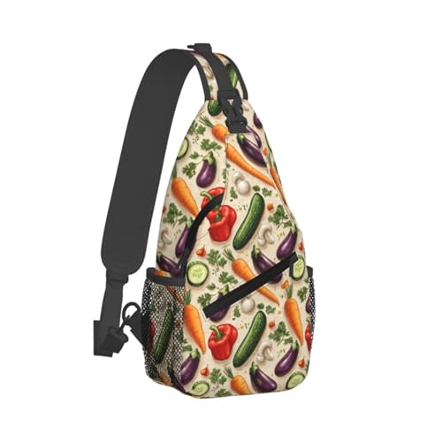 Sac à bandoulière légumes mignons : sac de voyage mixte, robuste et imperméable