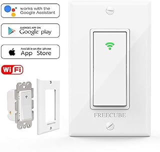Smart Switch, Smart Light Switch, Work with Alexa and Google Home, FREECUBE Smart