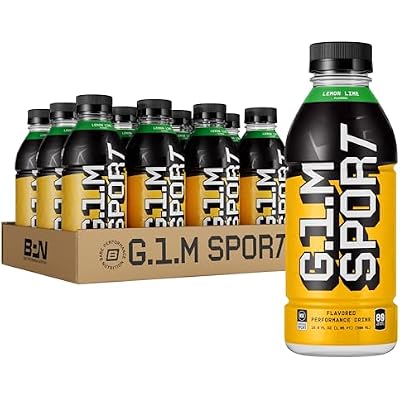 BARE PERFORMANCE NUTRITION G.1.M Sport Ready to Drink Endurance Fuel Fast-Digesting Carbs & Electrolytes Lemon Lime 12 Pack Bottles for Race Day Hydration, Marathon & Triathlon
