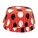 Fox Run 6900 Polka Dot Bake Cups, Standard, 50 Cups, Red with Black