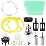 17 Pcs Kit de Manguera Combustible Con Filtro,Manguera Con Bombilla Cebado,Mangueras Combustible 2x3,5 mm,3x5 mm,4x5 mm,Longitud 15cm,Apto para...