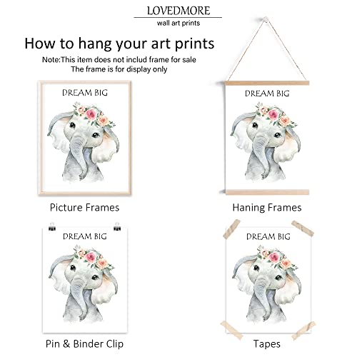 Lovedmore Baby Safari Nursery Wall Decor | Animal Wall Art Prints Set Of 6 Posters | Jungle Nursery Room Decor For Baby Kids (Unframed 8X10 Inch) #TOP4