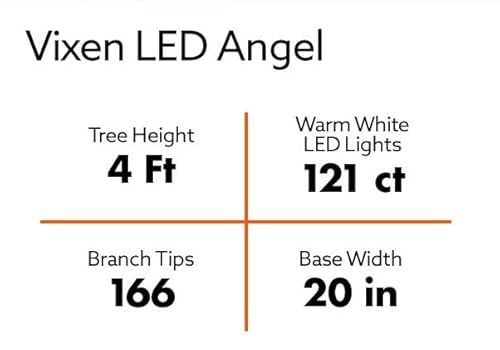 Winter Wonder Lane 4' Ft Vixen Light Angel Pre-Lit Illuminating Heavenly Artificial Christmas Tree Decor #TOP2