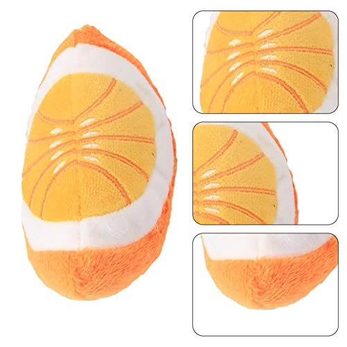 Cachorro mastigando brinquedo - Fruit Cute Plush Squeaky Dog Toys - Brinquedos educativos que rangem