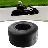 Quiclume Set di pneumatici senza camera d'aria per go kart, 10x4.50-5 anteriore 11x7.10-5 materiale in gomma posteriore formulato per pista da karting (10x4.50-5)