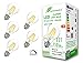 Produktbild GreenAndCo 5x CRI90+ Glühfaden LED Lampe dimmbar ersetzt 54 Watt E27 Birne, 8W 710 Lumen 2700K warmweiß Filament Fadenlampe 360° 230V AC nur Glas, flimmerfrei, 2 Jahre Garantie