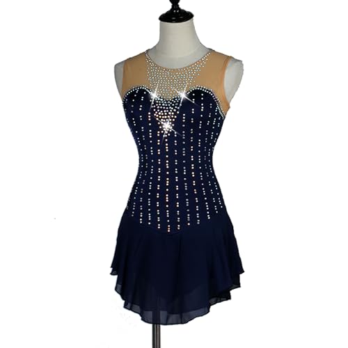 Collant de ginástica para meninas competição diamante completo patinação artística roupas esportivas