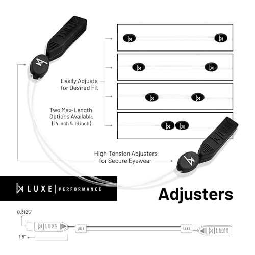 Image of Glasses Strap- Eyewear Retainer, Sunglasses Strap, Eyeglasses Strap, Adjustable Cable Straps, Glasses Holder