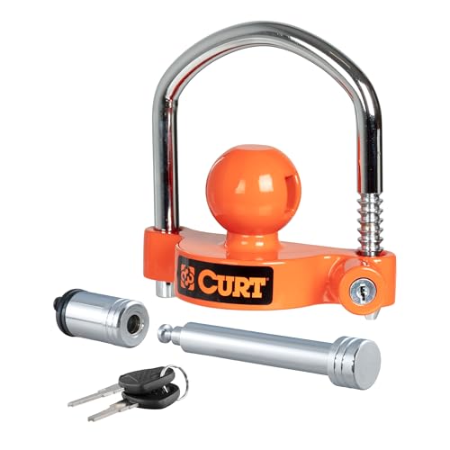 CURT 23092 Hitch & Coupler Lock Set, Fits 2" or 2-1/2" Receivers, 1-7/8" to 2-5/16" Couplers