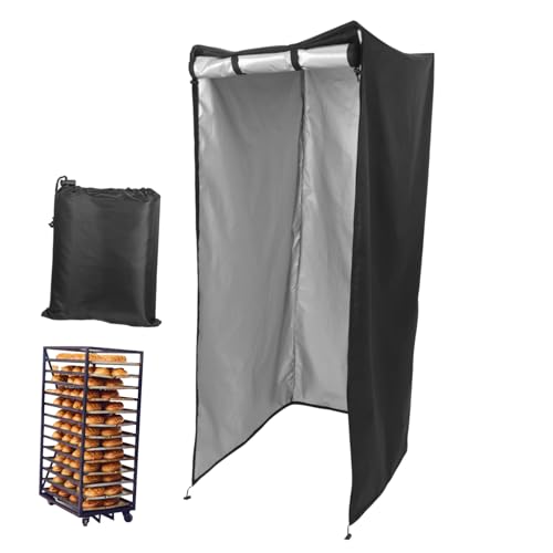 Housse pour rack à pain Oxford noir couverture imperméable pliable pour étagère de cuisson