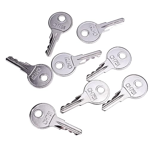 IEQFUE 8PCS Universal Keys CH751 Compatible with RV Compartment Display Cases Trash Laundry Boats T-Handles Side Boxes Campers Cabinet Door Chutes Sprinkler Controllers Pickup Shells - Thumbnail 2