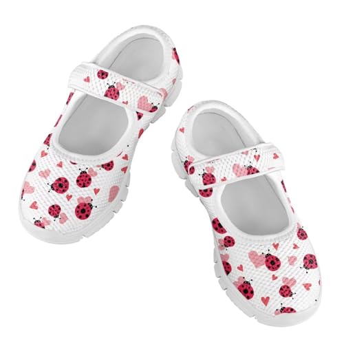 Girls Single Buckle Shoes,Kids Slip On Indoor Outdoor Shoes,Cartoon Mary Jane Flats Shoes for Girls Party